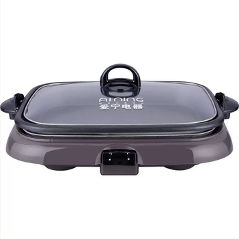 Електрически грил тиган с алуминиево квадратно тяло, модел ANK-145, марка Aining, многофункционален