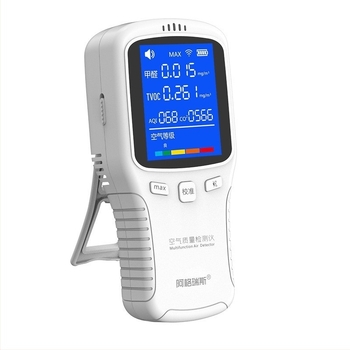 Детектор за качество на въздуха WP6918 — формалдехид, CO2 и TVOC, диапазон 0-1.999 mg/m3, точност 0.0001, батерия 1200 mAh