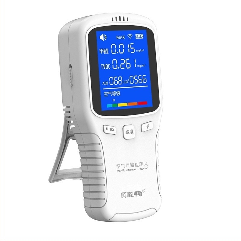 Детектор за качество на въздуха WP6918 — формалдехид, CO2 и TVOC, диапазон 0-1.999 mg/m3, точност 0.0001, батерия 1200 mAh