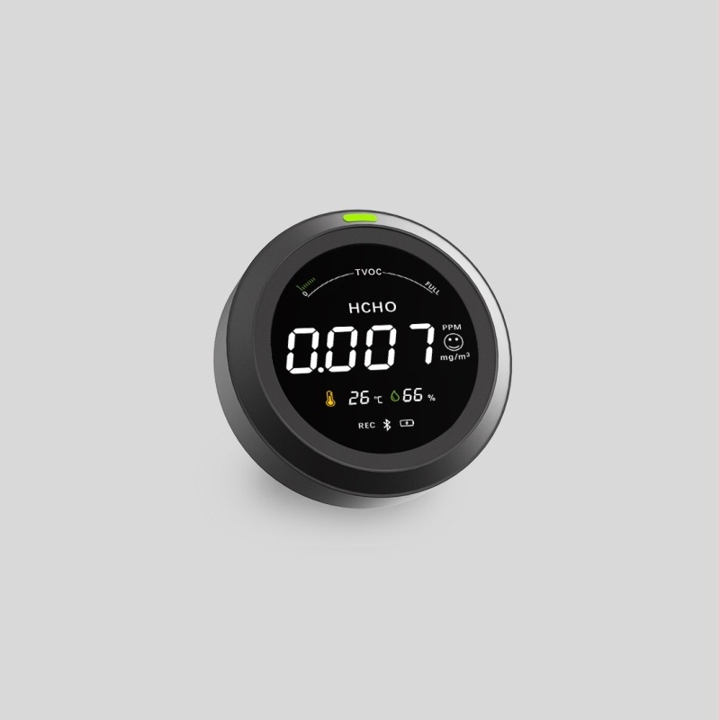 Преносим детектор за качество на въздуха, модел PTH-1 на Test Xiaofei, температурен обхват -10 до 40 °C, точност 0.001 mg/m³, захранване с батерия