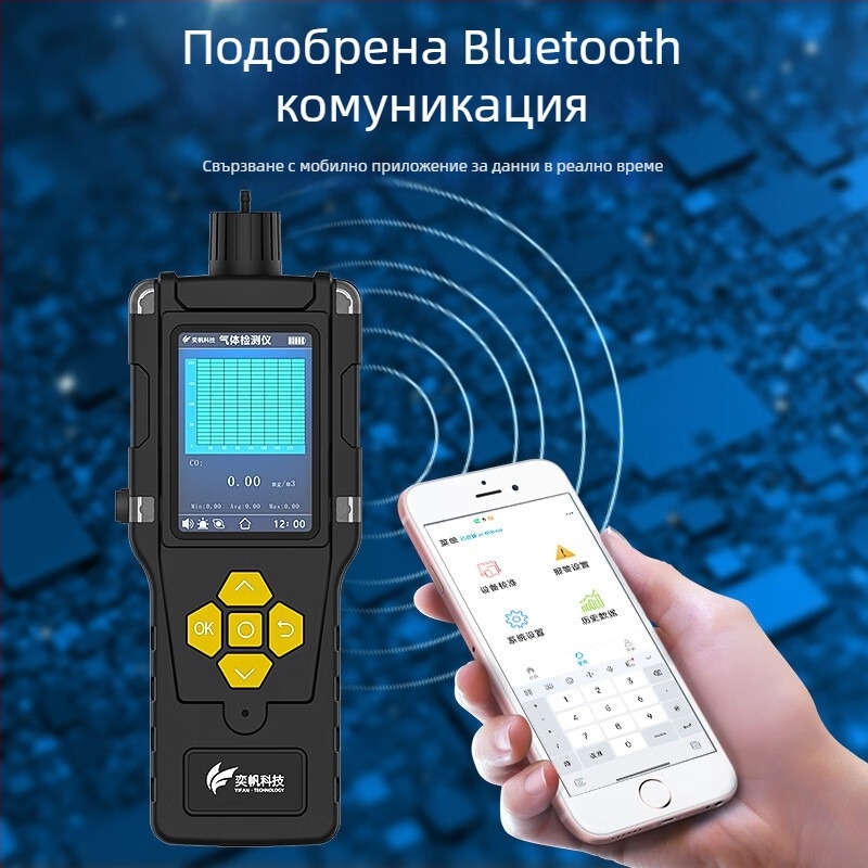 Ръчен детектор за прах за изпускания в цеха, ТСП детектор и VOC аларма