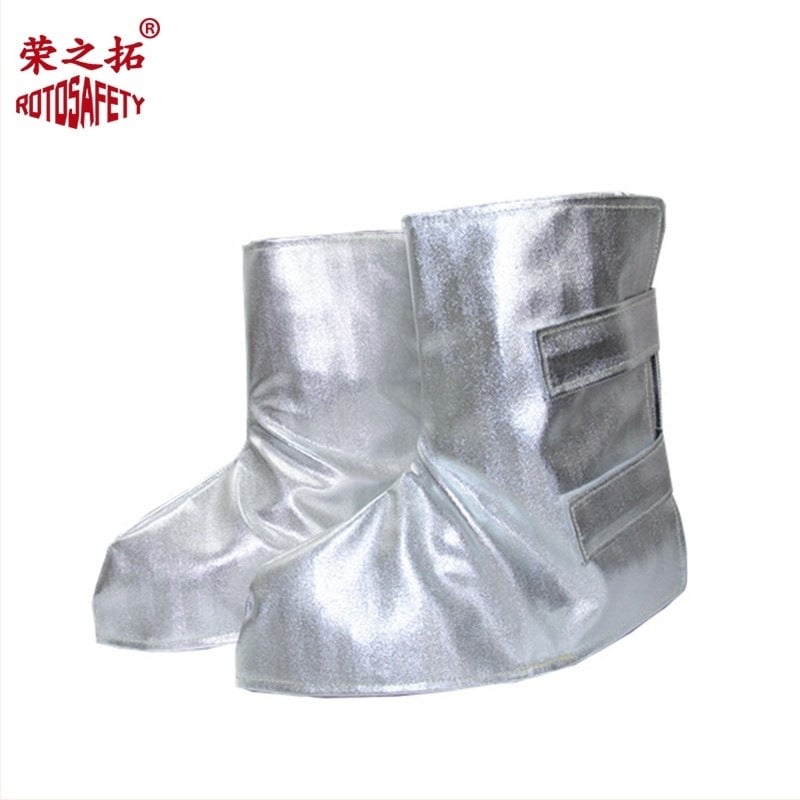 Алуминиево фолио защитно покривало за крак при високи температури, пожароустойчиво, защита от пръски и искри при металургия, удължено покриване на крака