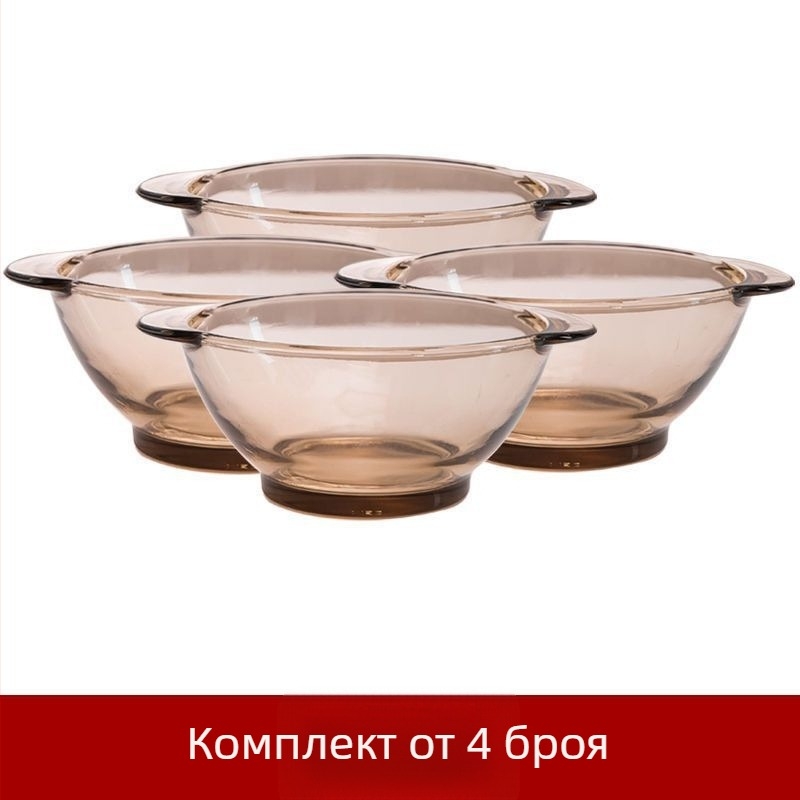 Комплект купи от безоловно стъкло с капаци – термоустойчиви кухненски купи за ориз, каша, супа, салата, парени яйца, зелeнчуци и плодове