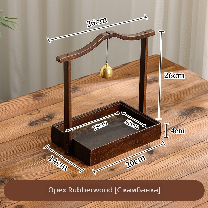 Масивен дървен поднос за сервиране с четири отделения, нов китайски стил, модел 3200, пуснат през 2026 г., премиум качество