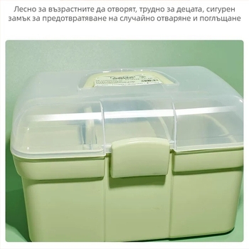 Кутия за маникюрни инструменти, голям капацитет, многослойна преносима кутия, пластмасова, марка Fairy Jiayi, 1 кг