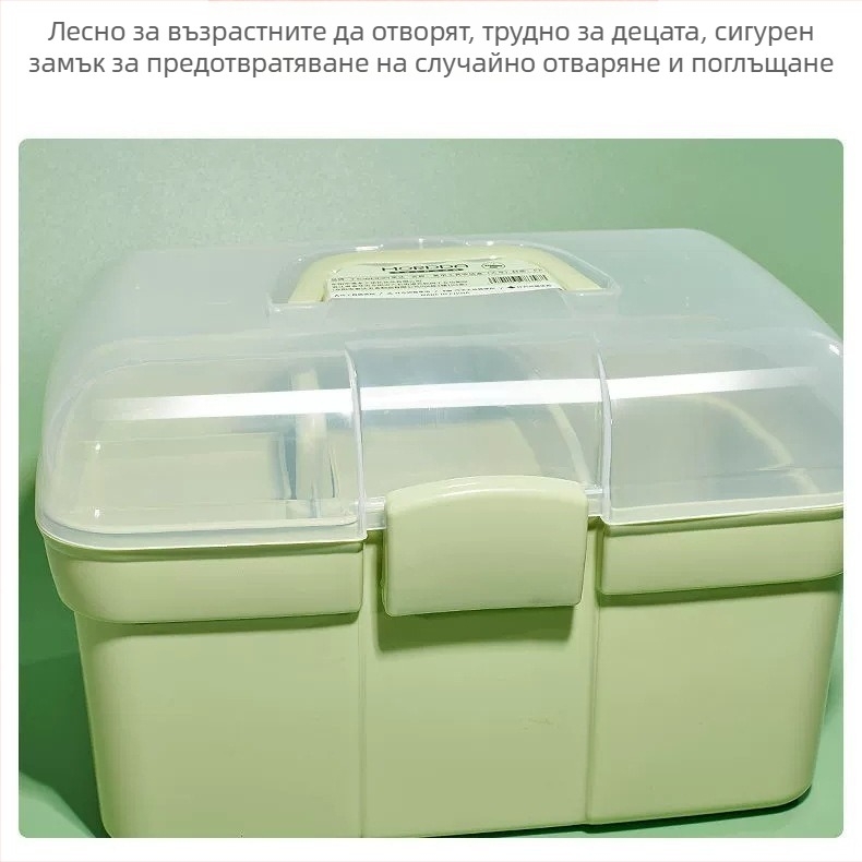 Кутия за маникюрни инструменти, голям капацитет, многослойна преносима кутия, пластмасова, марка Fairy Jiayi, 1 кг