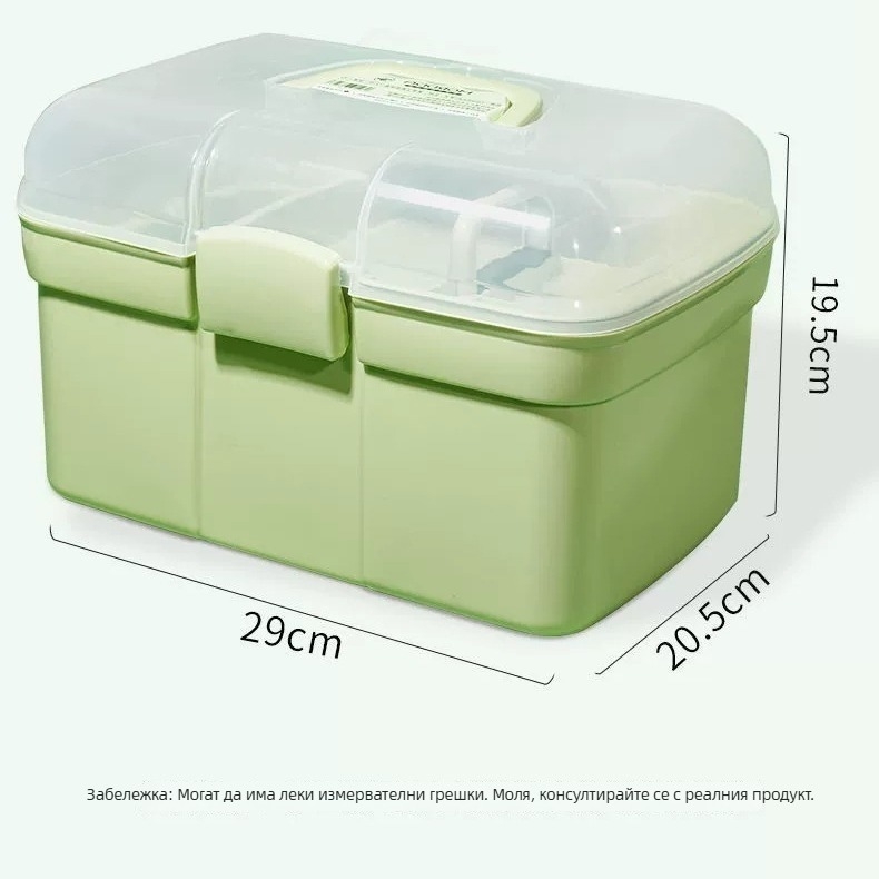 Кутия за маникюрни инструменти, голям капацитет, многослойна преносима кутия, пластмасова, марка Fairy Jiayi, 1 кг