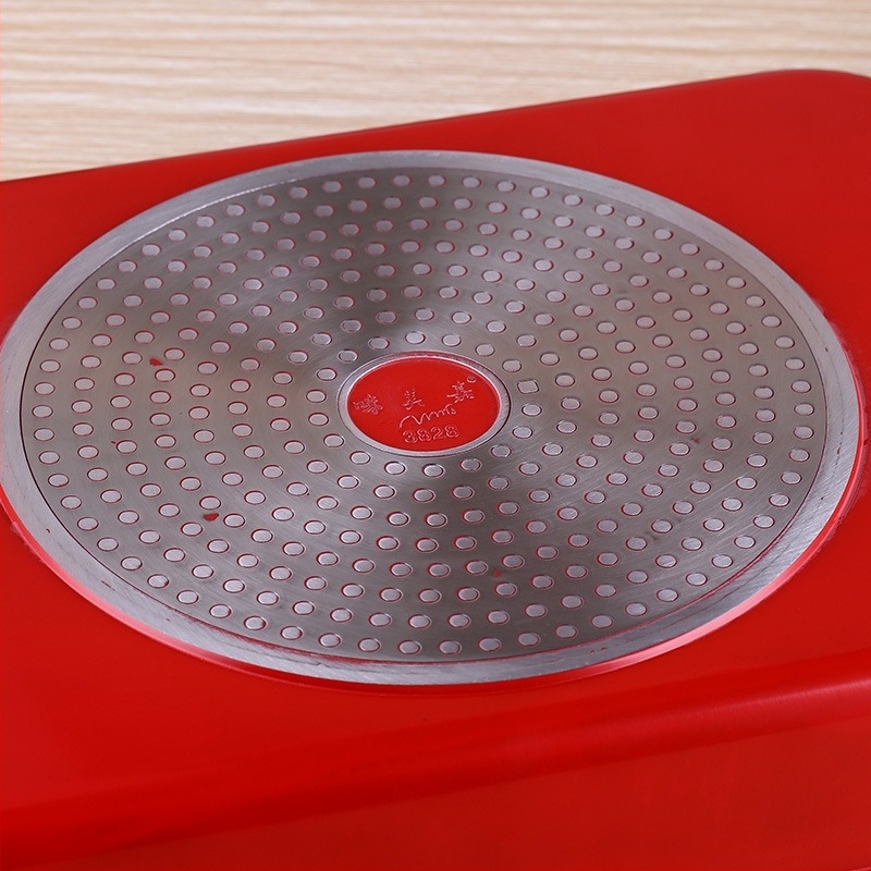 Правоъгълен незалепващ алуминиев грил пан със щампована технология