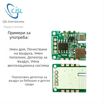 21VOC модул за откриване на качество на въздуха с TVOC, формалдехид, CO2, температура и влажност, UART изход