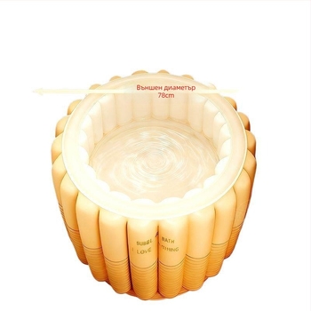 Надуваема сгъваема вана за възрастни с балонена пяна, тарпаулин