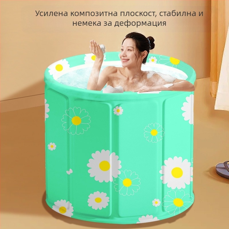 Вана-кофа за пълно тяло за възрастни, сгъваема и изолирана, PVC материал