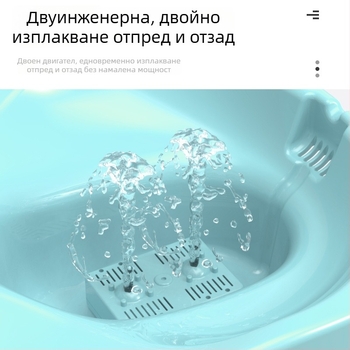 Електрическа седяща вана за хемороиди – пластмасова, готова за използване с тоалетна