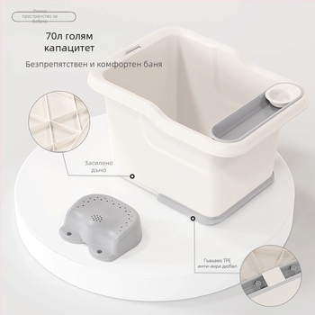 Бебешка вана за къпане – удебелена конструкция, седящ стил, материал PP+TPE, марка Ji Yi, за деца