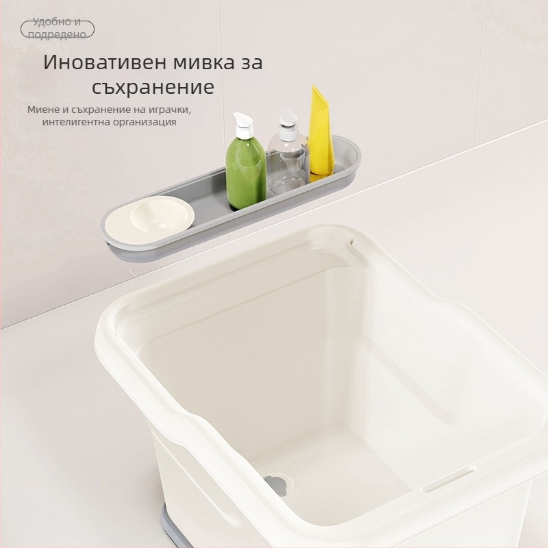 Бебешка вана за къпане – удебелена конструкция, седящ стил, материал PP+TPE, марка Ji Yi, за деца