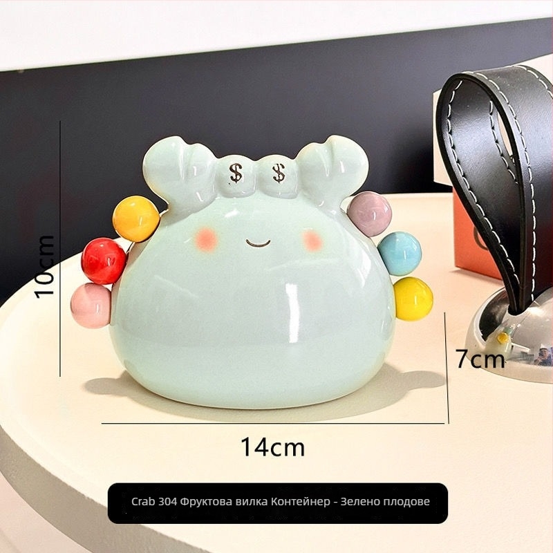 Детски вилици за плодове, керамични плодови вилици, полирани с Hemp wheel, първокласно качество