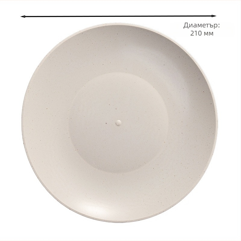 Однократен комплект съдове на основата на царевично нишесте с кръгли купи, квадратни чинии и малки лъжички - биоразградимо, капацитет 350 мл