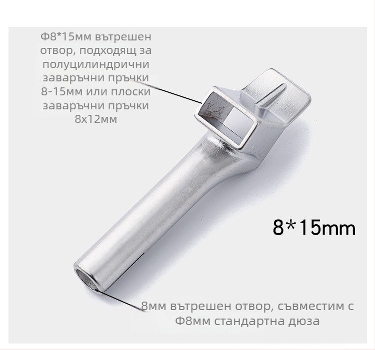 PVC мек пластмасов горещ въздушен заваръчен пистолет с правоъгъллена дюза и плоска заваръчна пръчка, 1600W, 220–240V, защита от прегряване