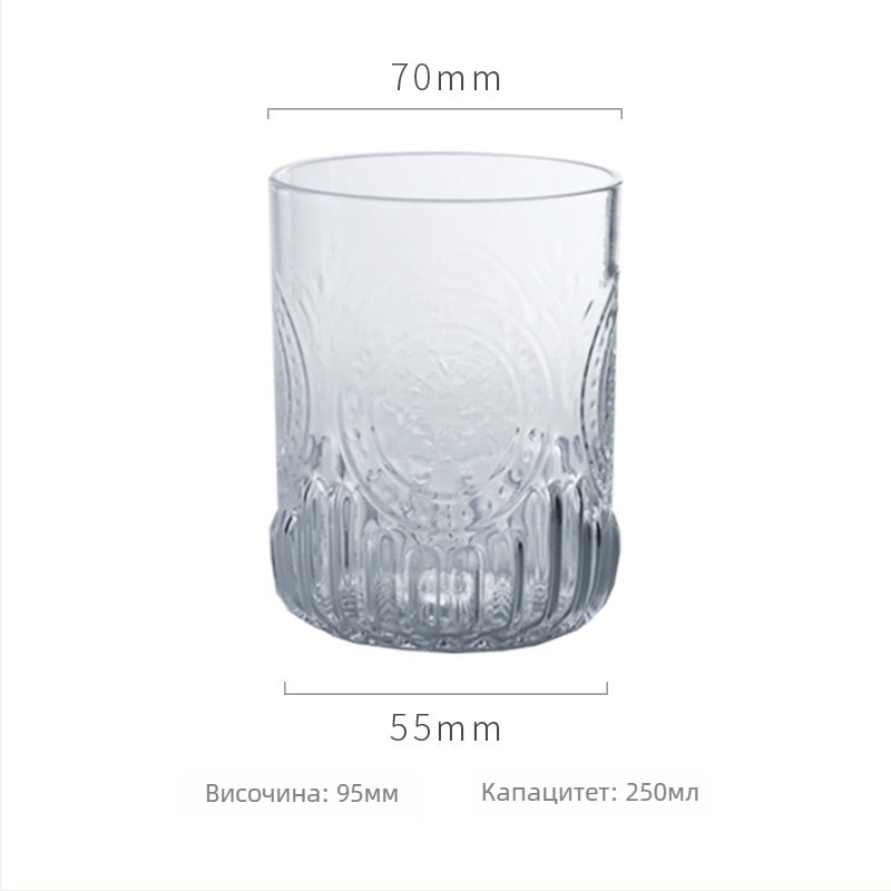 Комплект кана за студена вода и чаши със слънчогледов релеф, стъклена кана за вода и чаши за напитки, ударно текстурирана повърхност