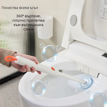 Стенно монтирана електрическа тоалетна четка за еднократна употреба със поставка за съхранение и сменяема глава | Daily hundred | Пластмасов корпус