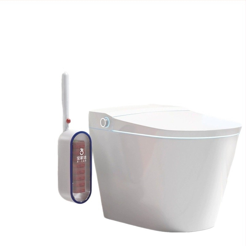 Baojiajie Еднократна четка за тоалетна с стенен монтаж без пробиване и ягодов аромат