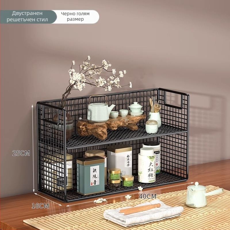 Метален многоетажен рафт за чаши за бюро, модел 101ZM, стил модерна простота, многофункционален