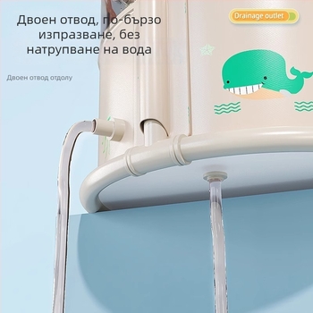 Сгъваема PVC ваничка за къпане на бебета – вътрешна употреба, полупрозрачна