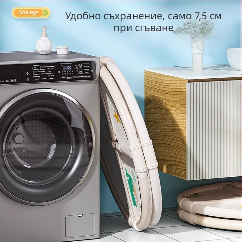 Сгъваема PVC ваничка за къпане на бебета – вътрешна употреба, полупрозрачна