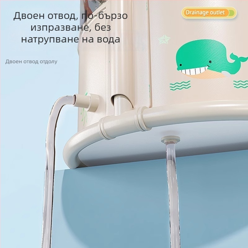 Сгъваема PVC ваничка за къпане на бебета – вътрешна употреба, полупрозрачна