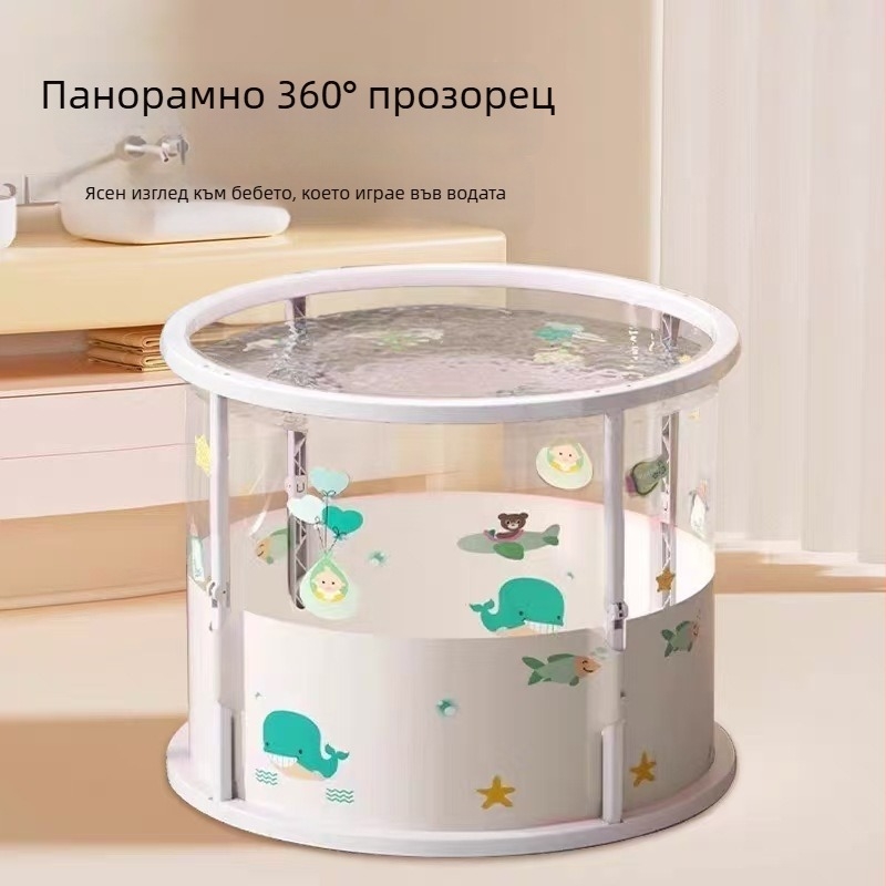 Сгъваема PVC ваничка за къпане на бебета – вътрешна употреба, полупрозрачна