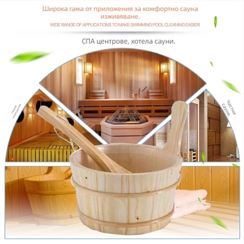 Hongsen дървен барабан за къпане на крака – дървен съд за крака за възрастни, подходящ за хотели, сауни и парни стаи