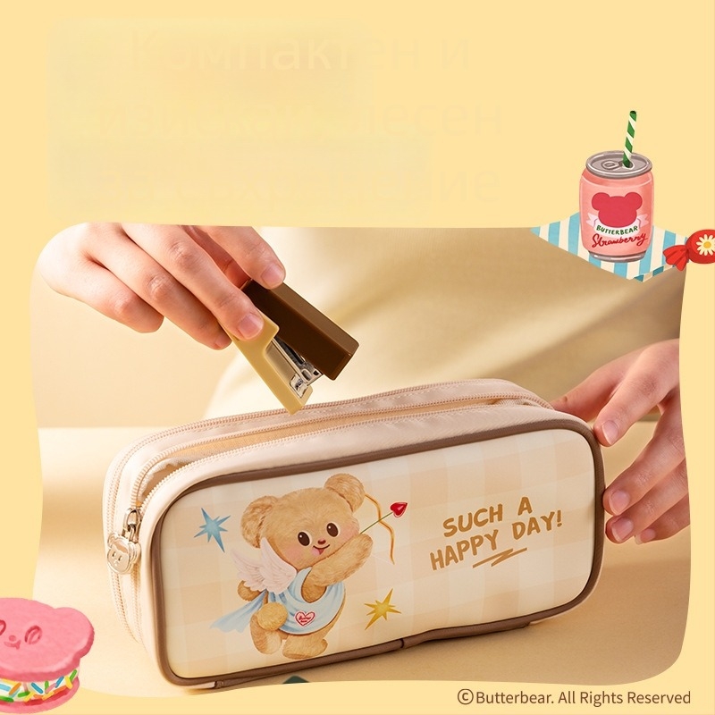 Дели NS083-B мини степлер, за ученици, компактен, захват до 25 мм, 40 листа, модел NS083-B