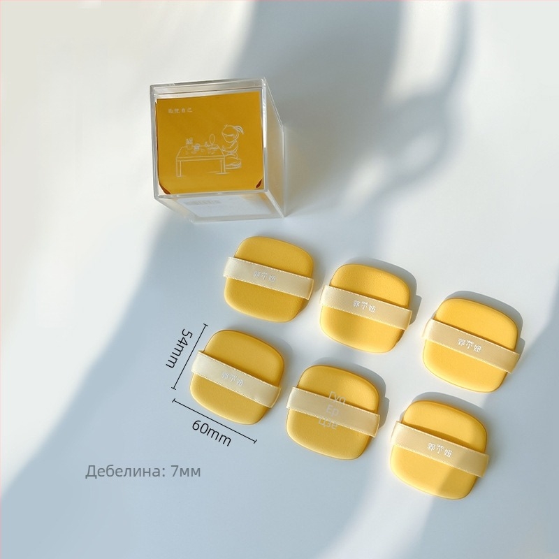 Мини пух за коректор на пръста – хидрофилна полиеуретанова материя, сух/мок пух, 6 броя