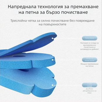 CCKO стенна еднократна четка за тоалетна с подменяема глава, пластмасова, модерен минималистичен дизайн.