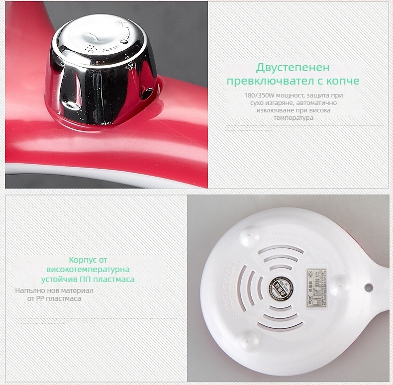 Яйцевар-пароварка с двойно ниво, автоматично изключване, антизалепващо покритие, модел XB-3108, капацитет 7+ яйца, 220V, 50Hz, 350W