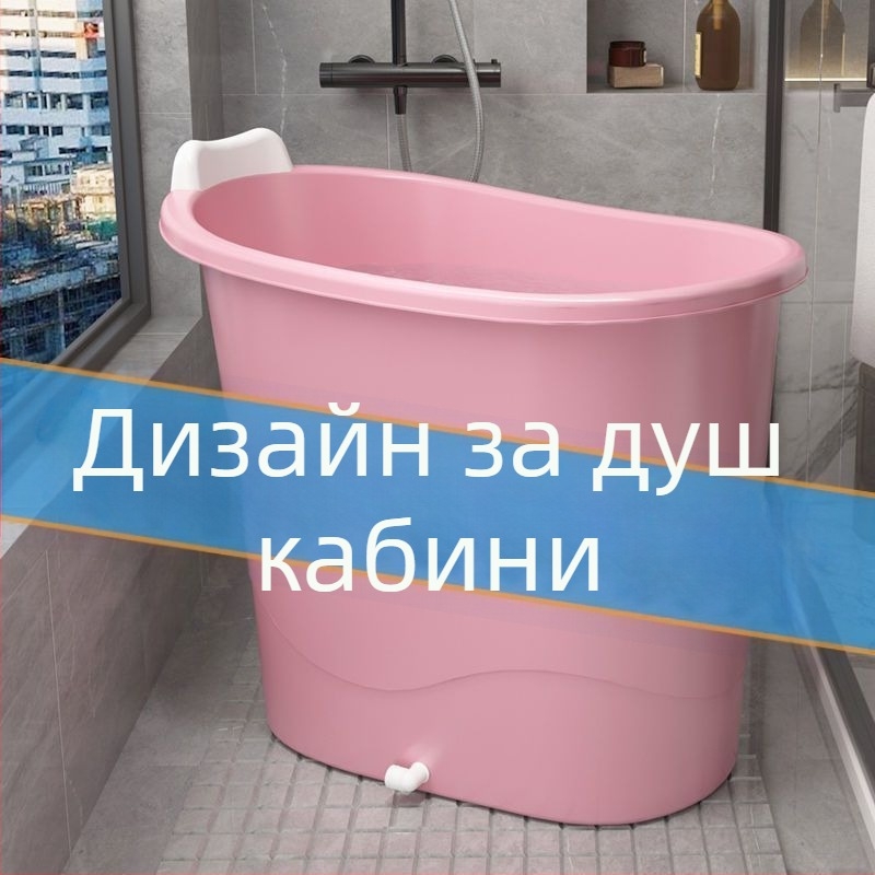 Пластмасова ваничка за възрастни, компактна, с дебели стени, за пълно тяло