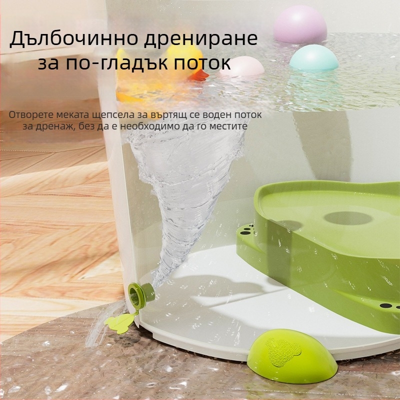 Пластмасова детска вана за къпане с повдигнати страни