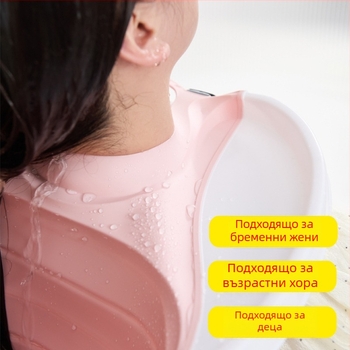 Сгъваема пластмасова мивка за измиване на коса, подходяща за възрастни, за къпане