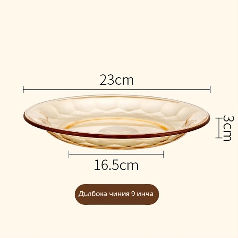 Комплект съдове за хранене от високо боросиликатно стъкло — купи, купички за супа, чинии и оризови купи — персонализирана обработка налична — INS стил / Нов китайски стил