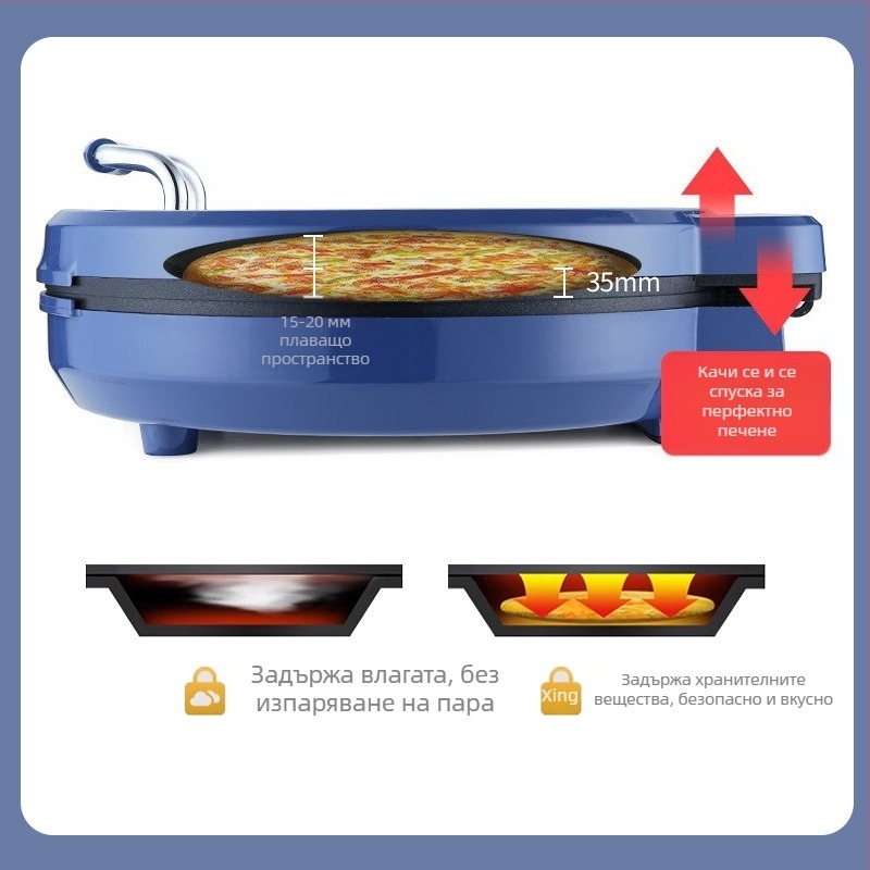 Електрически тиган за палачинки с двустранно нагряване (DL-600S, 1300W, 220V)