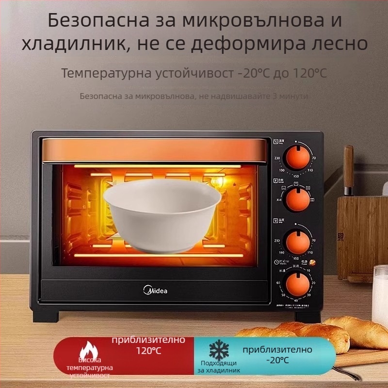 Еднократна купа от оризова люспа – удебелена конструкция, за открити пикници, хранително-термично устойчива, биоразградима