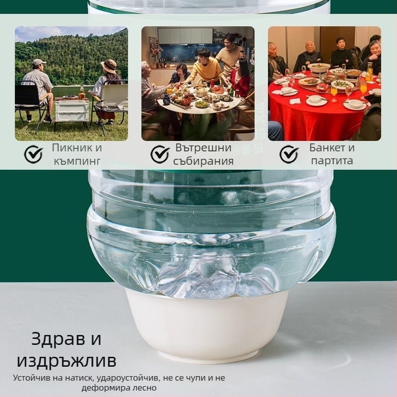 Еднократна купа от оризова люспа – удебелена конструкция, за открити пикници, хранително-термично устойчива, биоразградима