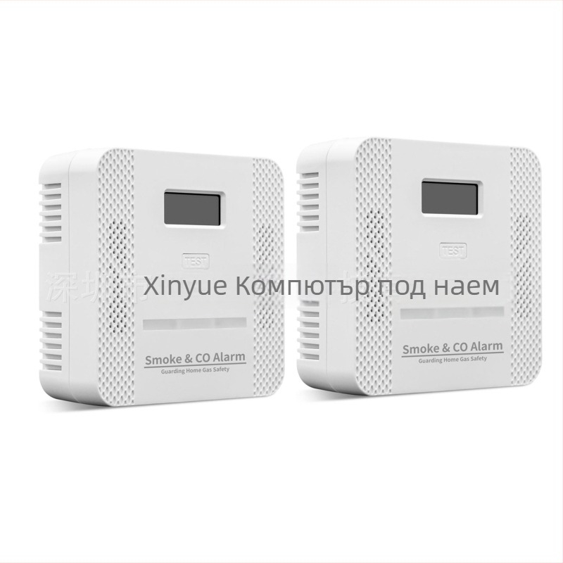 2-в-1 CO и детектор за дим, безжичен, 360° детекция, таванен монтаж, модел XY-S510COM