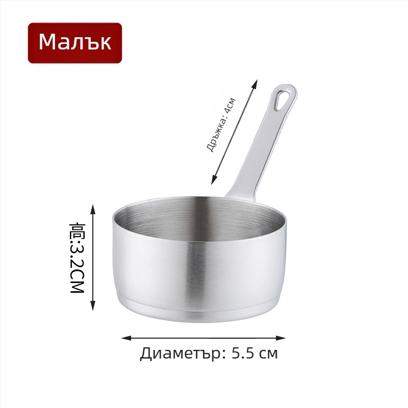 Сосова чашка с дръжка, неръждаема стомана, микровълнова безопасна, електроплатиран повърхност, едноцветен дизайн