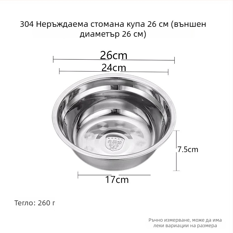 5-частен комплект кръгли чинии от неръждаема стомана, модерен минимализъм, еднообразен модел, неподходящ за микровълнова печка