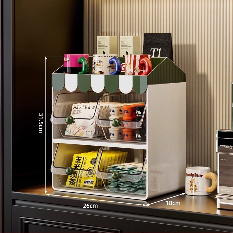 Държач за чаши за бюро, пластмасов органайзер за чаши и термоси, модел Km-490, функция сушене