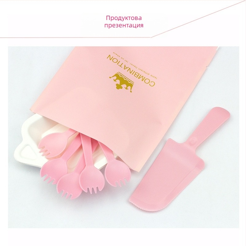 Еднократен сет съдове за торта, четири части: пластмасова чиния, кръгла форма; персонализиране на лого, срок на годност 3 години, произход Хъбей