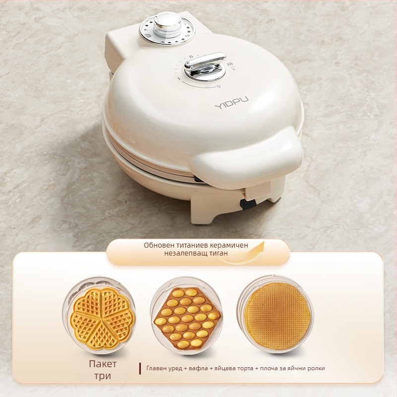 Електрически гофретник с двустранни плочи за печене, модел EL-3025, 750W, 220V/50Hz, механично управление