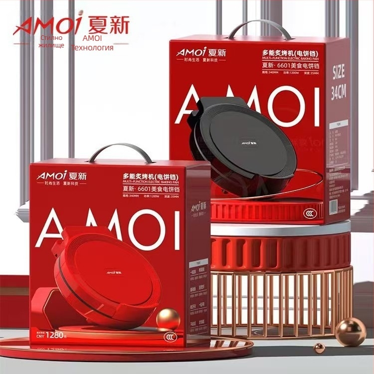 Xianke 9960 Електрически Тиган за Палачинки с Двойно Нагряване