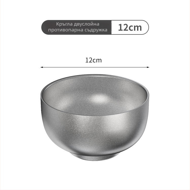 304 неръждаема стомана — посуда за хранене, ретро снежинка индустриален стил; купи и чинии за ориз и за супа, плочи за сос; модерна простота; възможност за лого персонализация; неподходящо за микровълнова