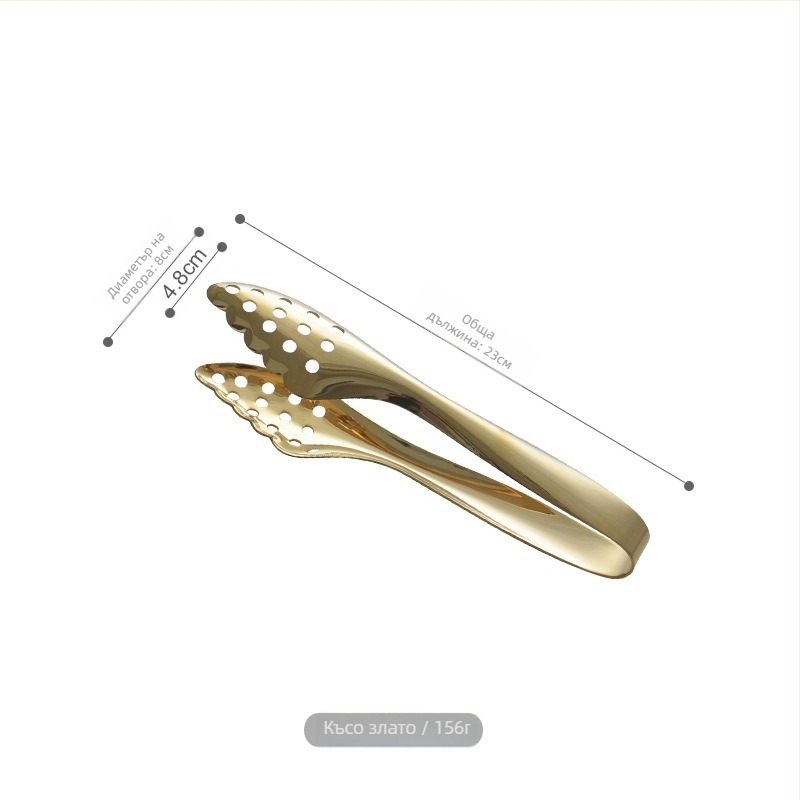 Европейски стил клип за стейк, 304 неръждаема стомана, антихлъзгащ клип за храна за грил и кухня